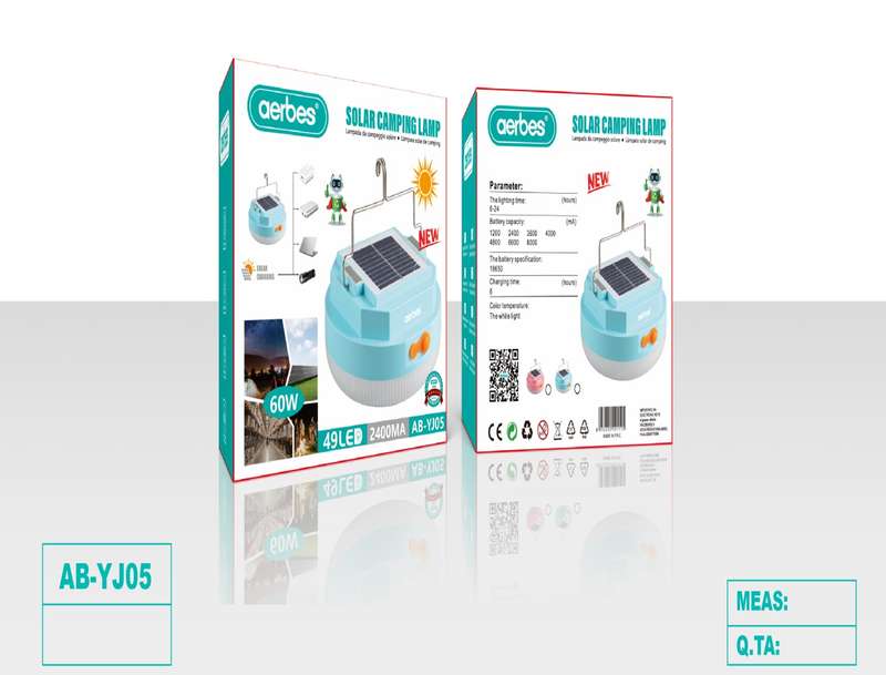 Aerbes AB-YJ05 Solar Powered 49LED Hanging Camping Light 60W