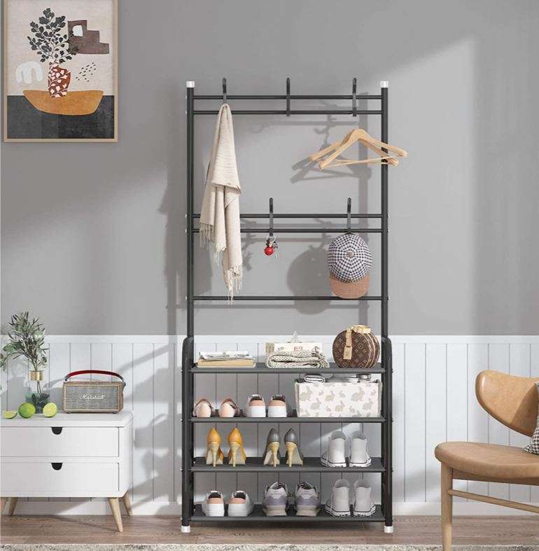 XF0868 TW4-65 Mutli-functional 4-Tier Hat & Shoe Rack