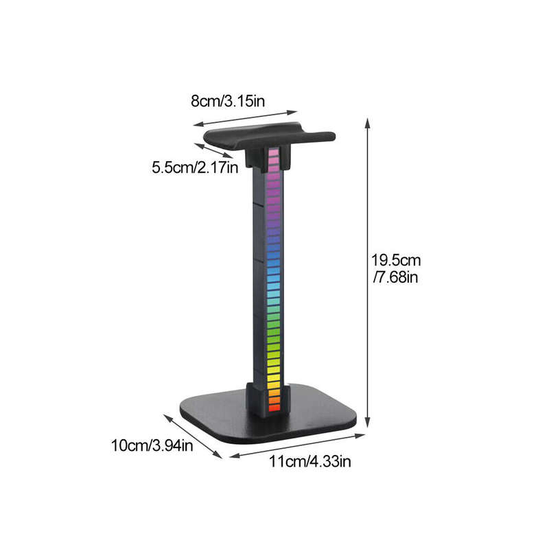 XF0798 RGB Gaming Headphone Stand With Pickup Rhythm Light  T-12