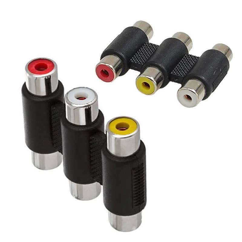 SE-L153 3 RCA Female TO 3RCA Female Adapter Pack Of 100