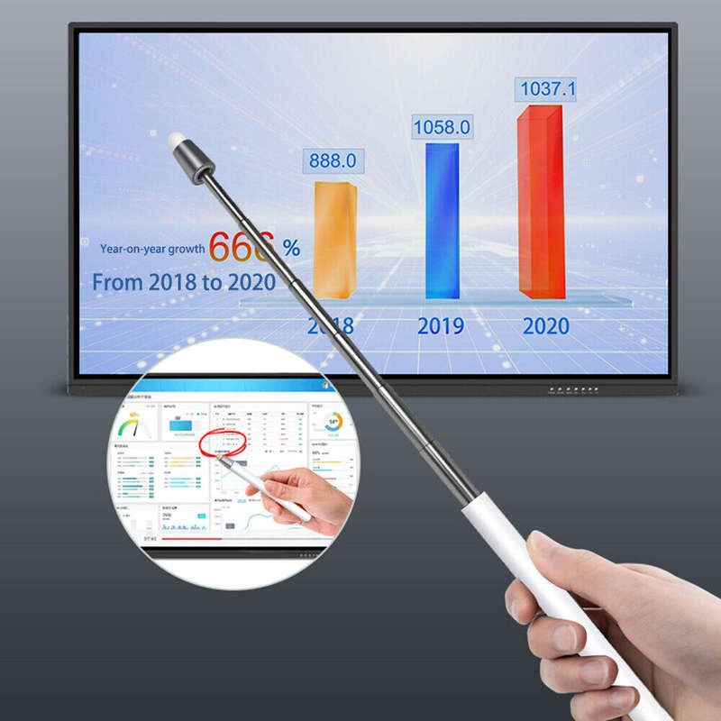 TB021 Telescopic Stainless Steel Teaching Stylus With Lanyard 1M