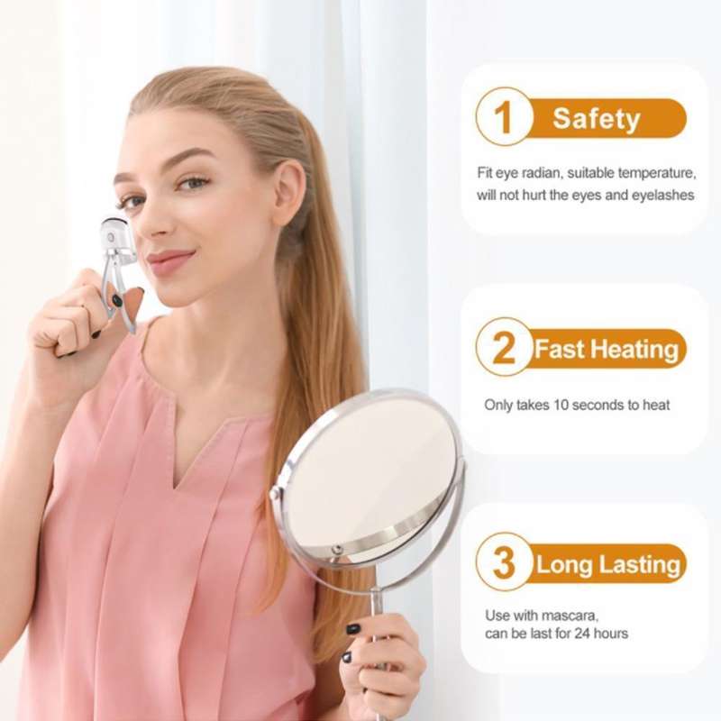 Wolulu AS-50831 USB Rechargeable Electric Eyelash Curler