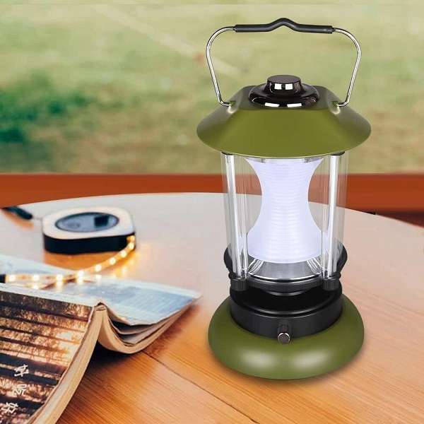 Portable Retro LED Rotary Switch Camping Lantern