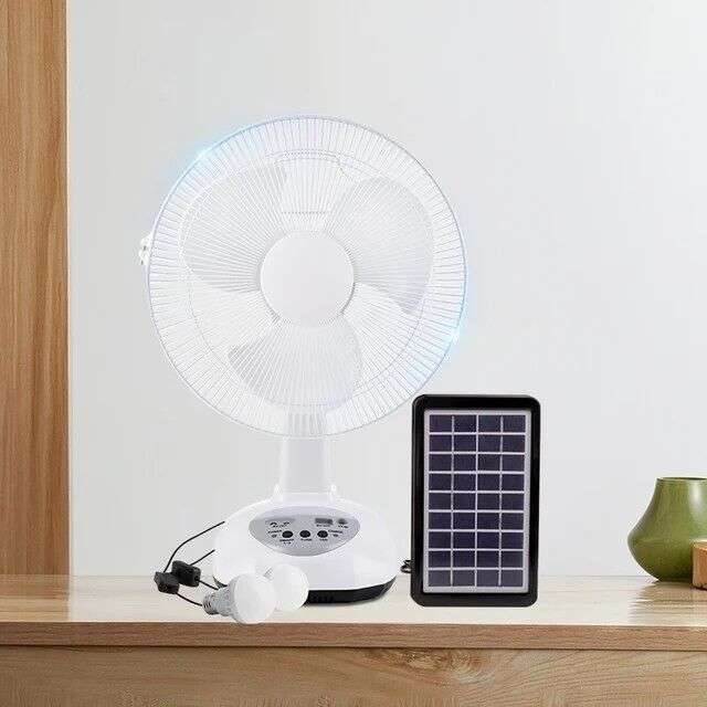 Oroku Power OP-051 Rechargeable Oscillating 2 Speed Solar Powered Fan with USB Port 12