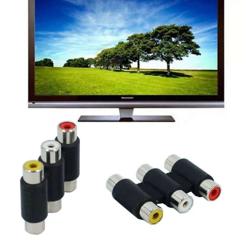 SE-L153 3 RCA Female TO 3RCA Female Adapter Pack Of 100