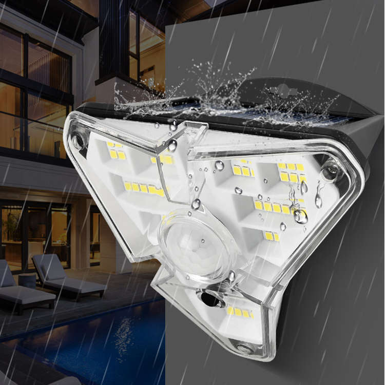 FA-GL68LED Solar Motion Sensor 3 Sides Glowing Wall Lamp 68LED
