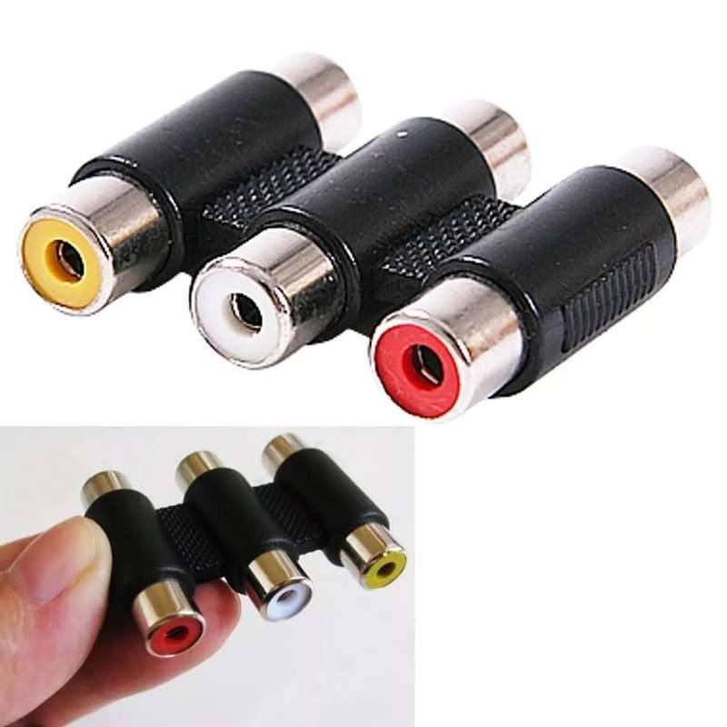 SE-L153 3 RCA Female TO 3RCA Female Adapter Pack Of 100