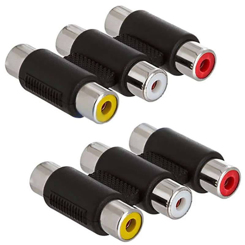 SE-L153 3 RCA Female TO 3RCA Female Adapter Pack Of 100