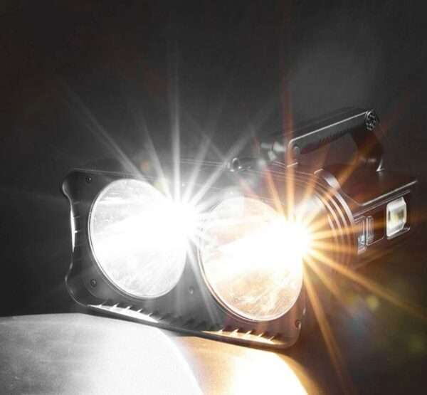 FA-W5123 Double Light Multifunctional Rechargeable Powerful Led Searchlight Double As A Power Bank
