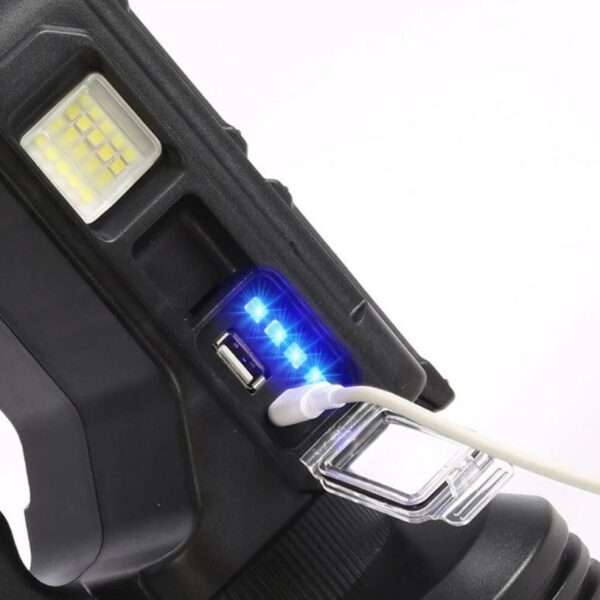 FA-W5123 Double Light Multifunctional Rechargeable Powerful Led Searchlight Double As A Power Bank