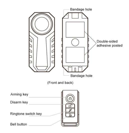XF000051 Motorbike And Bicycle Anti Theft Alarm