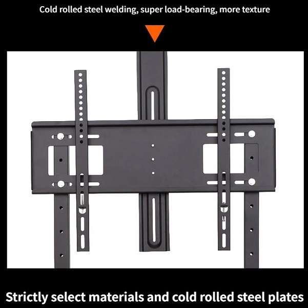 1700 32-70 Inch Mobile Floor TV Mount Stand Trolley Cart 2 Shelves With Wheels