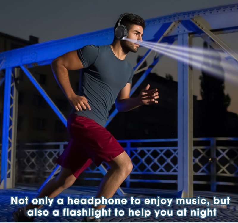 AKZ-K59 Bluetooth 5.3 Wireless Headphone With Light 400mah Battery