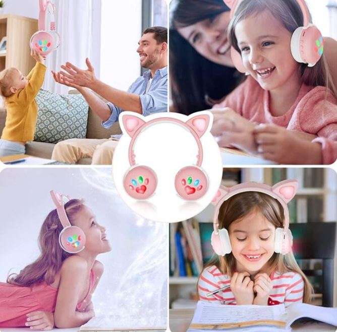 Wolulu AS-51253 Bluetooth Cat Ear RGB LED Wireless Headphone
