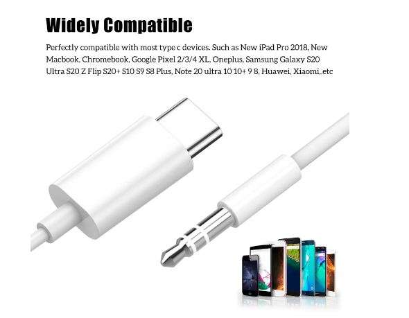 USB Type-C to 3.5mm Stereo Audio Cable
