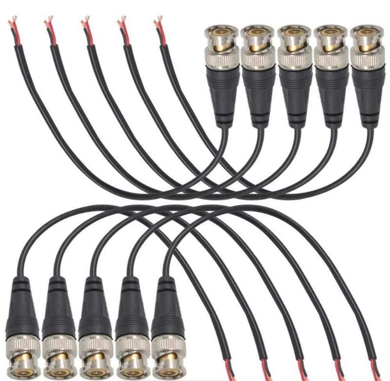 XF0574 BNC Connector Plug Male Tail Line 50PCS