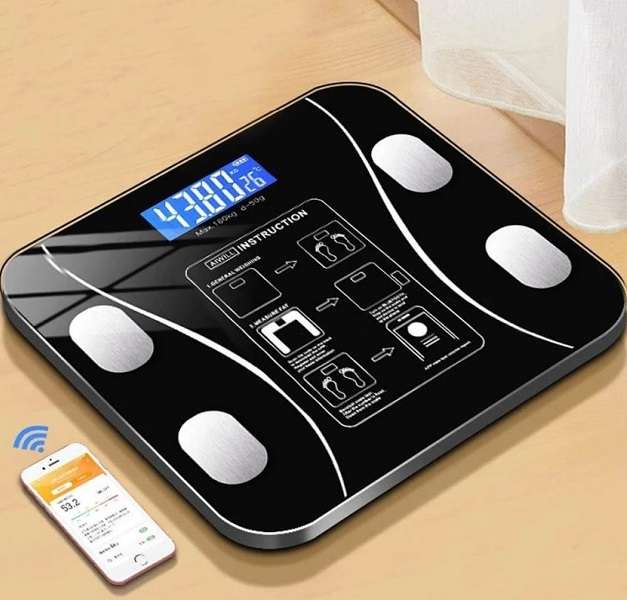 183488 Wireless Rechargeable Digital Bathroom Scale OKOK Health App