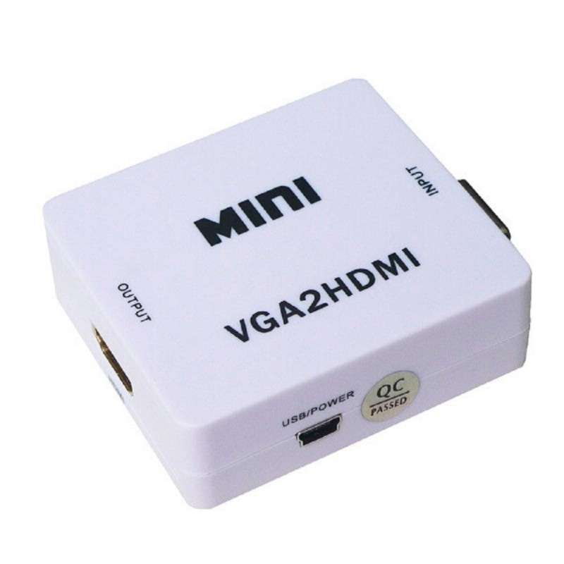 Treqa HDV-552 VGA To HDMI Converter Adapter 1080P Audio Connector