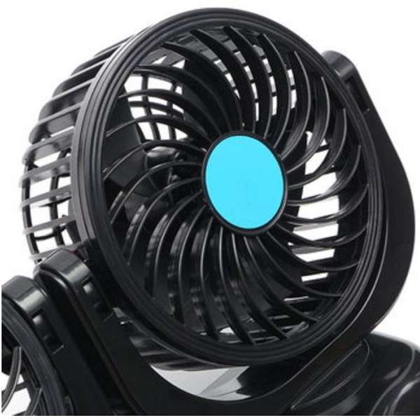 HX-T202 Dual Head Car Cigarette Lighter Fan 4.5