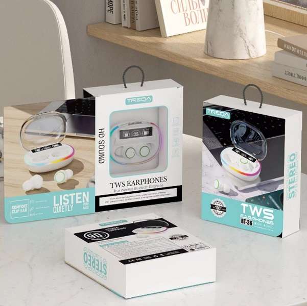 Treqa BT-36 Bluetooth Headset with Display 500mah Battery