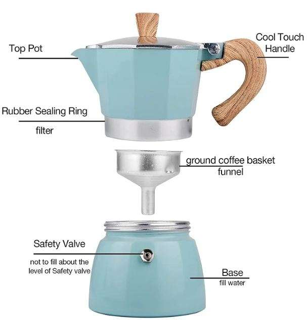 1831519 Moka Coffee Pot 150ml + 600ml French press