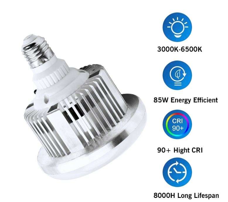 SE-108 Photographic Lighting LED E27 Bulbs With Remote Control Remote 85W
