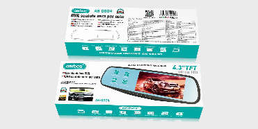 Aerbes AB-Q004 Full HD Car DVR Rearview Mirror Dual Channel Recorder