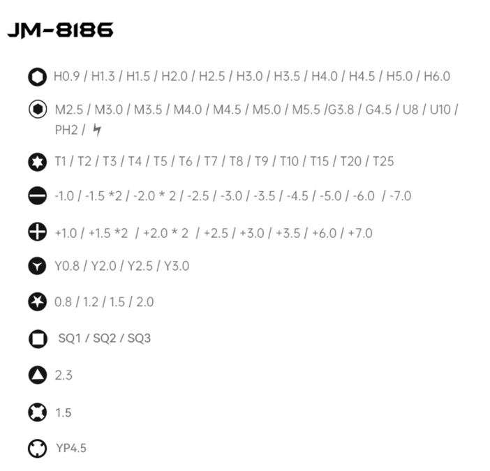 JAKEMY JM-8186-A 83 in 1 Magnetic Screwdriver Set