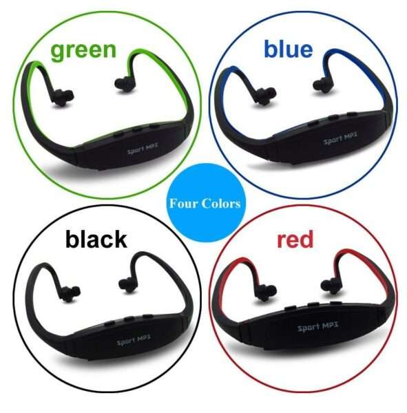 Wireless Neckband Bluetooth Sports MP3 Player with Micro SD Card Slot