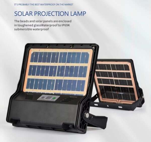 CH-400W-240 Thin Solar Light With Remote Control LEDs And Solar Panel Are Inclosed In Toughened G...