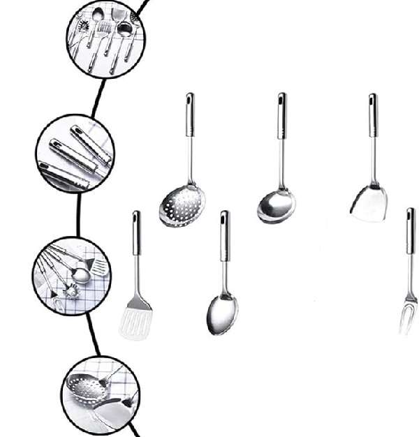 0089 Stainless Steel Kitchen Tool Set 7 In 1