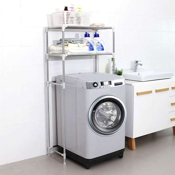 XF0870 Two Tier Bathroom Over Washing Machine Shelf Organizer