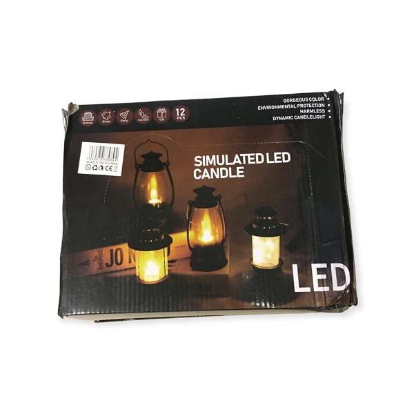 Battery Operated Simulated LED 12 Lantern Candle