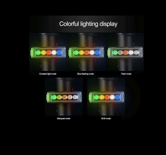 183920 USB Rechargeable 5 Modes Control Rear Bike Lights