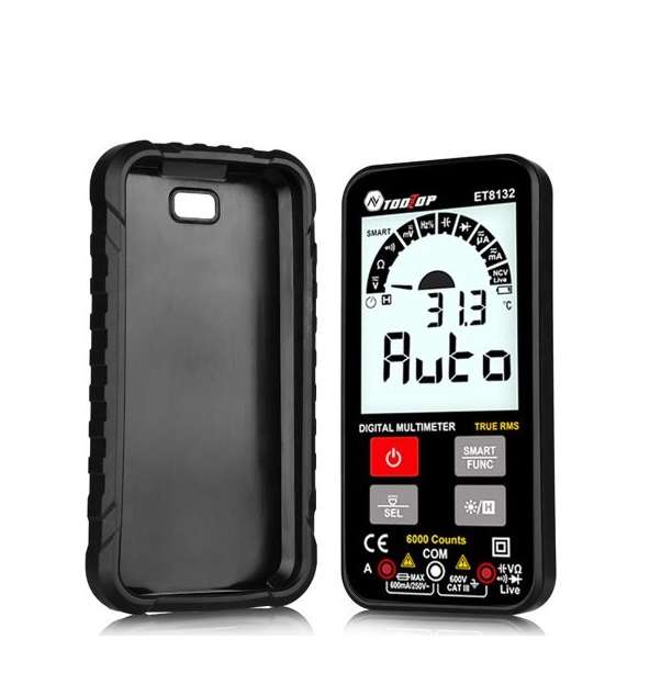 JG20375102 LED Display Screen Digital Multimeter With LED Flashlight