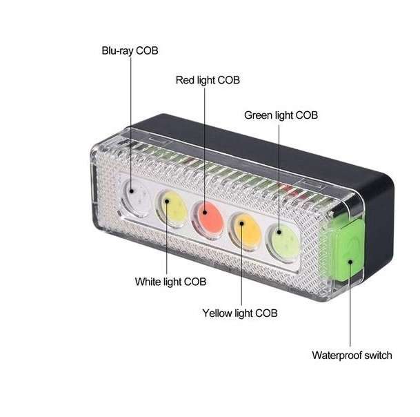 183920 USB Rechargeable 5 Modes Control Rear Bike Lights