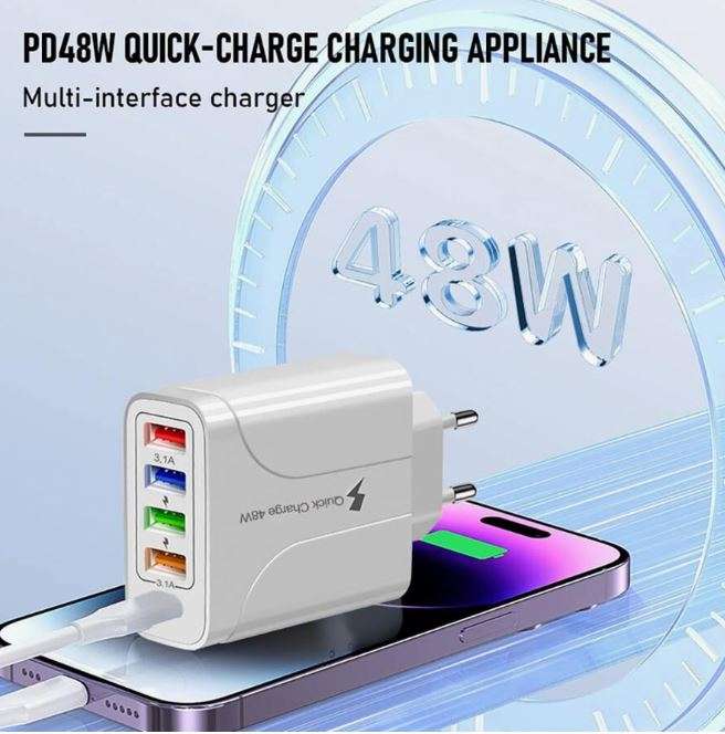 Lylala LY-03 Five Port USB Smart Wall Charger 48W