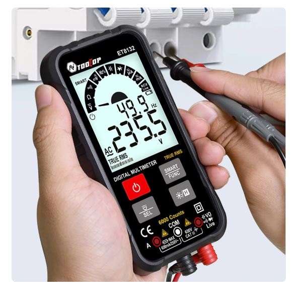JG20375102 LED Display Screen Digital Multimeter With LED Flashlight