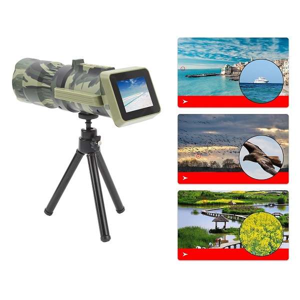 WY-01 Telescope Camera with 2 LCD & Video Function 8Mp With Tripod Stand