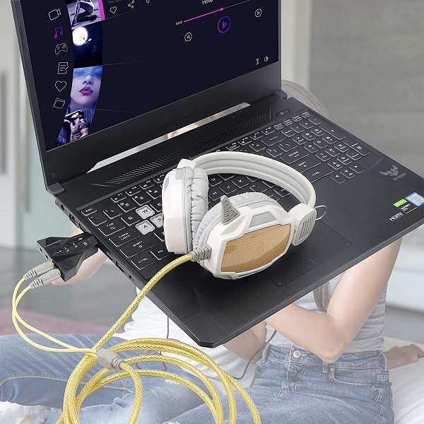 SE-L159 USB Sound Card Adapter Double USB Headset 7.1 Channel