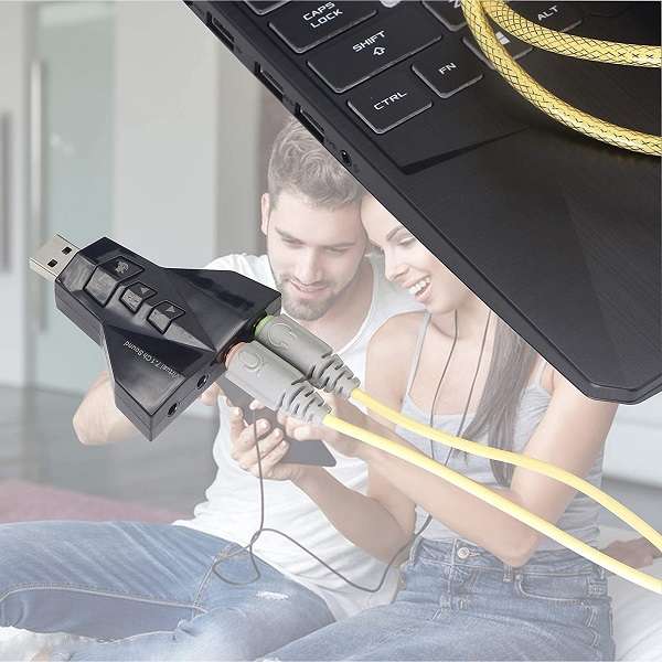 SE-L159 USB Sound Card Adapter Double USB Headset 7.1 Channel
