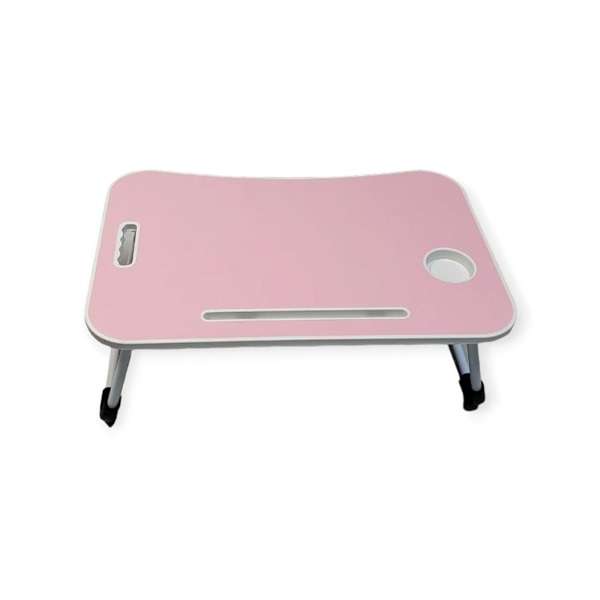 6040  Foldable Laptop Table With Tablet Slot And A Cup Holder