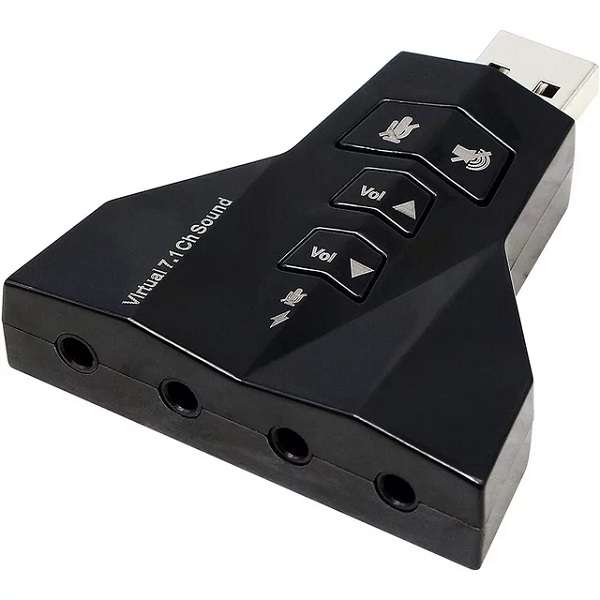 SE-L159 USB Sound Card Adapter Double USB Headset 7.1 Channel
