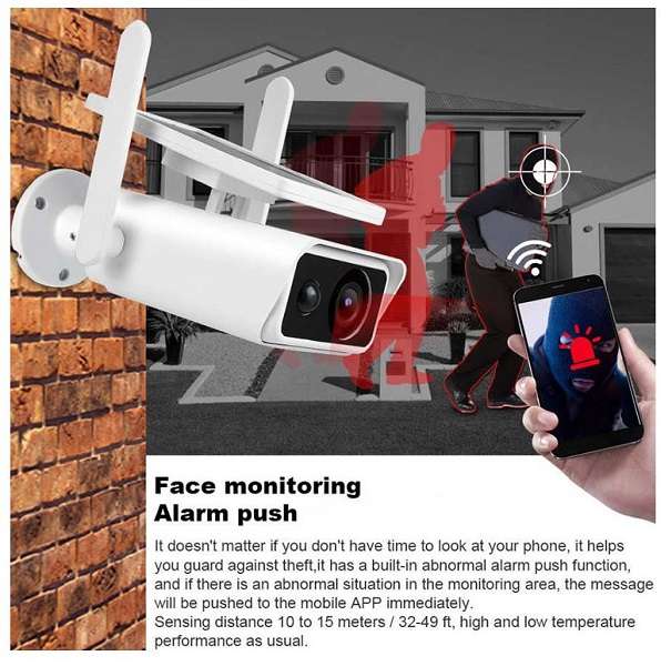 JG20375650 Solar Powered Wifi Camera Icsee App