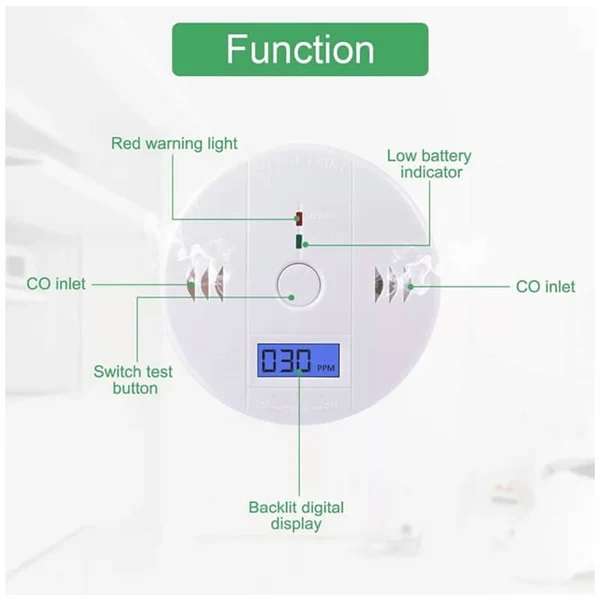XF0367 Battery Operated Carbon Monoxide Detector Alarm