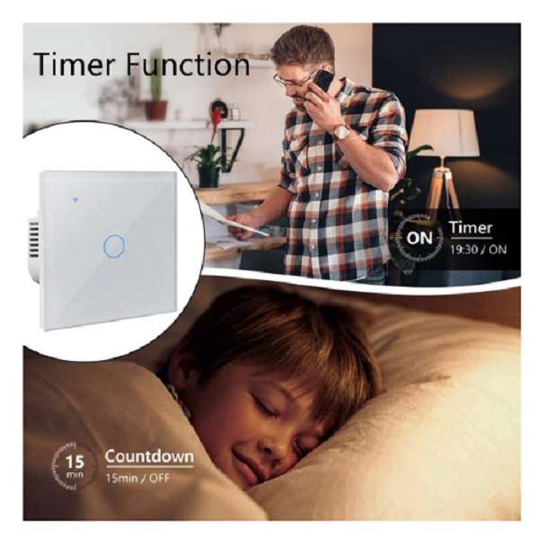 Aerbes AB-KG04 1 Gang Wifi Smart Switch Works With Smart Life App