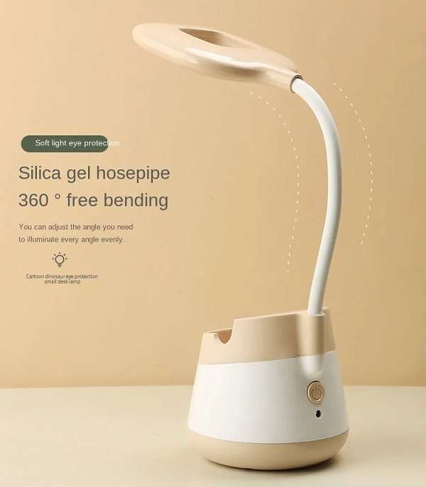 Chao Sheng CS276-3 USB Rechargeable Square Head Table Lamp Pencil Holder