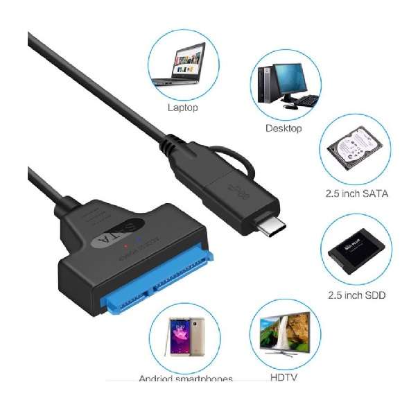 SE-L163 USB 3.0 & Type C To Sata Cable Adapter