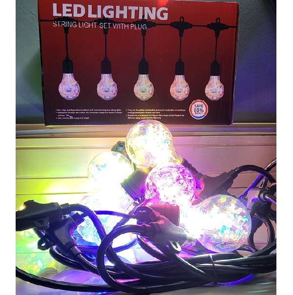 ZYF-151 220V Waterproof Outdoor LED String Bulb Light RGB