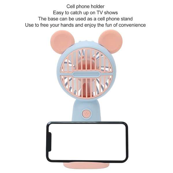 PM-097 CS1326A-1 Mini Rechargeable Fan With Cell Phone Stand